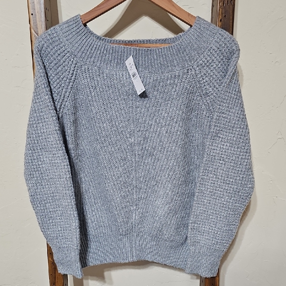 LOFT Gray Knit Sweater